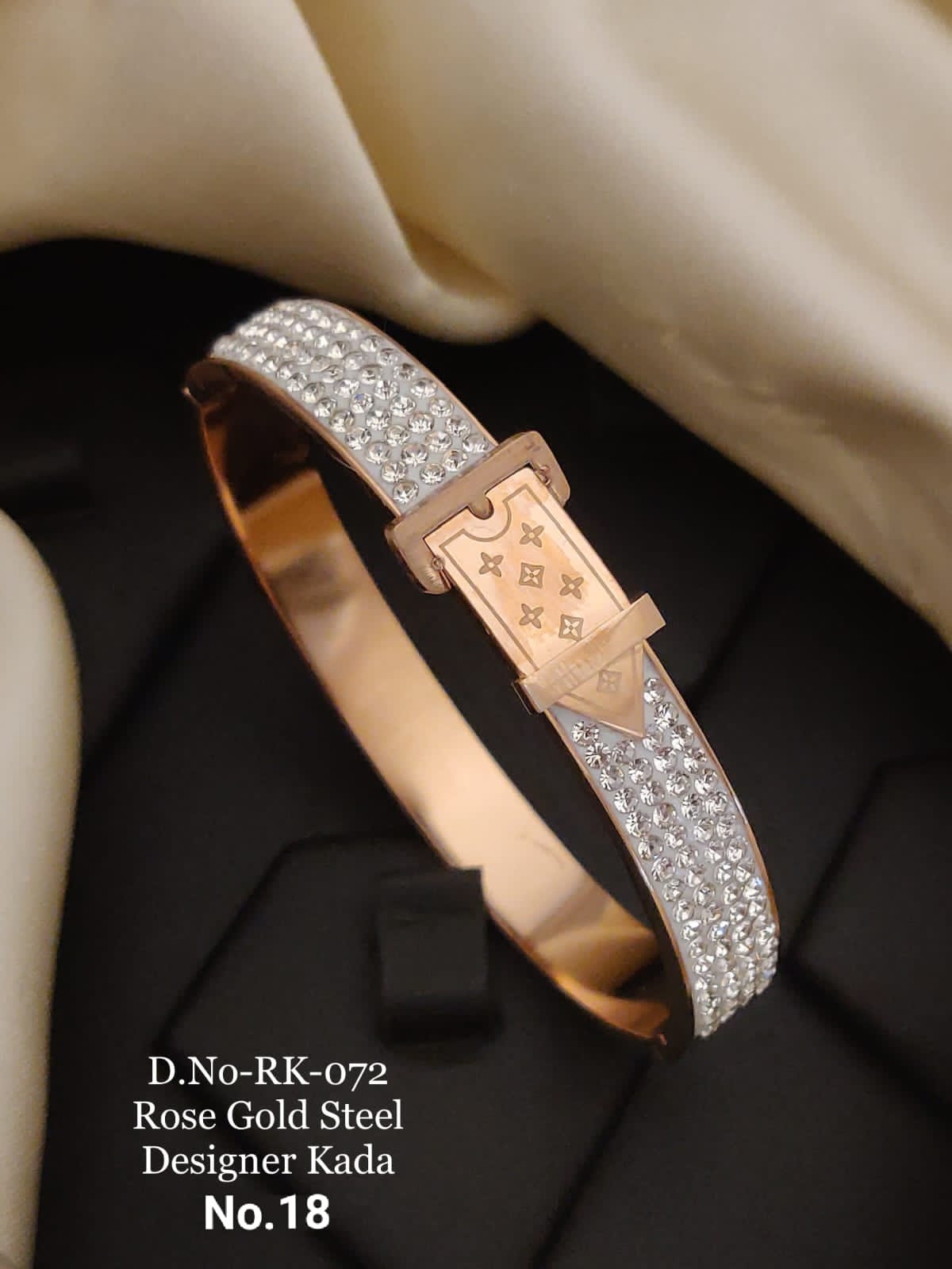 Rose Gold Free Size Steel Designer Breslet Kada Catalog
